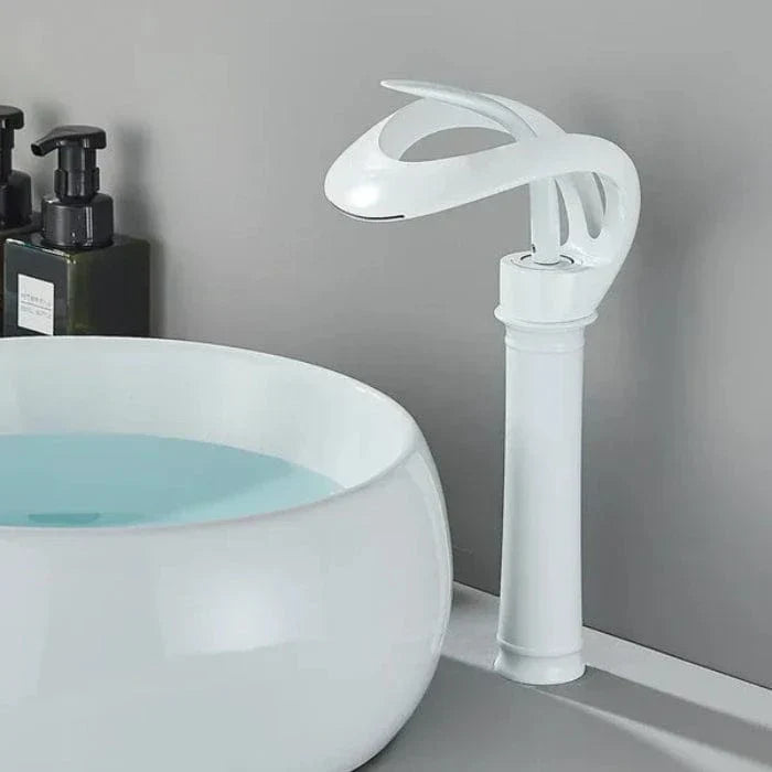 Modern Bathroom Sink Faucet Waterfall Brass Design