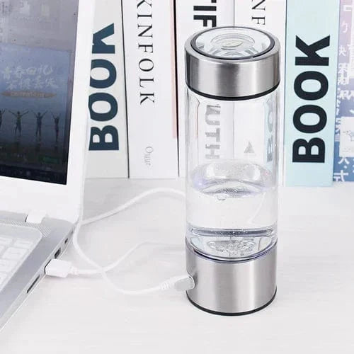 Portable Hydrogen Water Bottle with SPE PEM Technology, 14 oz