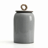 Japanese Ceramic Coffee Container, Portable Cylindrical 30 oz