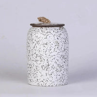 Japanese Ceramic Coffee Container, Portable Cylindrical 30 oz