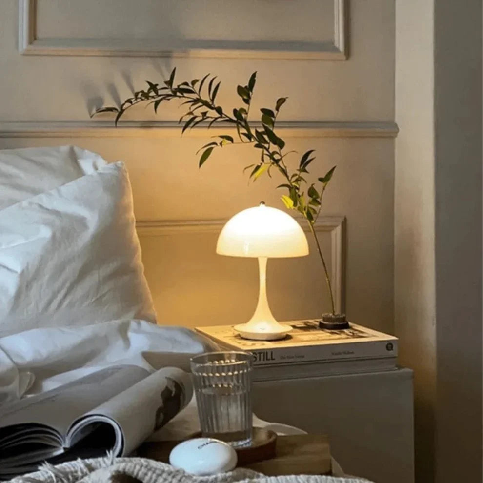 Wireless Mushroom Lamp, Dimmable Portable LED Light