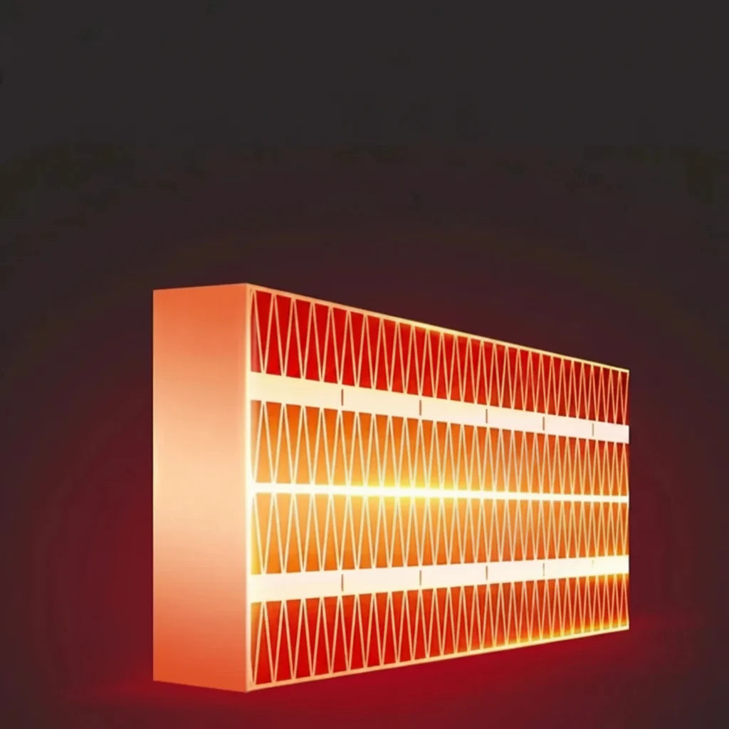 Compact Space Heater with Tip Over Protection and Overheat Shutoff