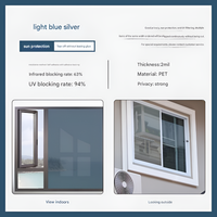 Reflective Privacy Window Film with Static Cling and Heat Blocking