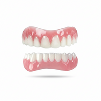 Adjustable Silicone Denture Set with Upper and Lower Pieces for Natural Fit