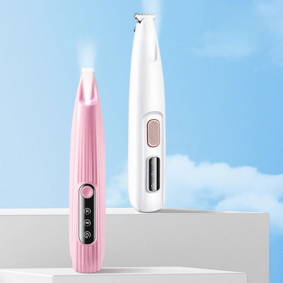 Compact Pet Trimmer with Rounded Blade Tips and Rechargeable Battery