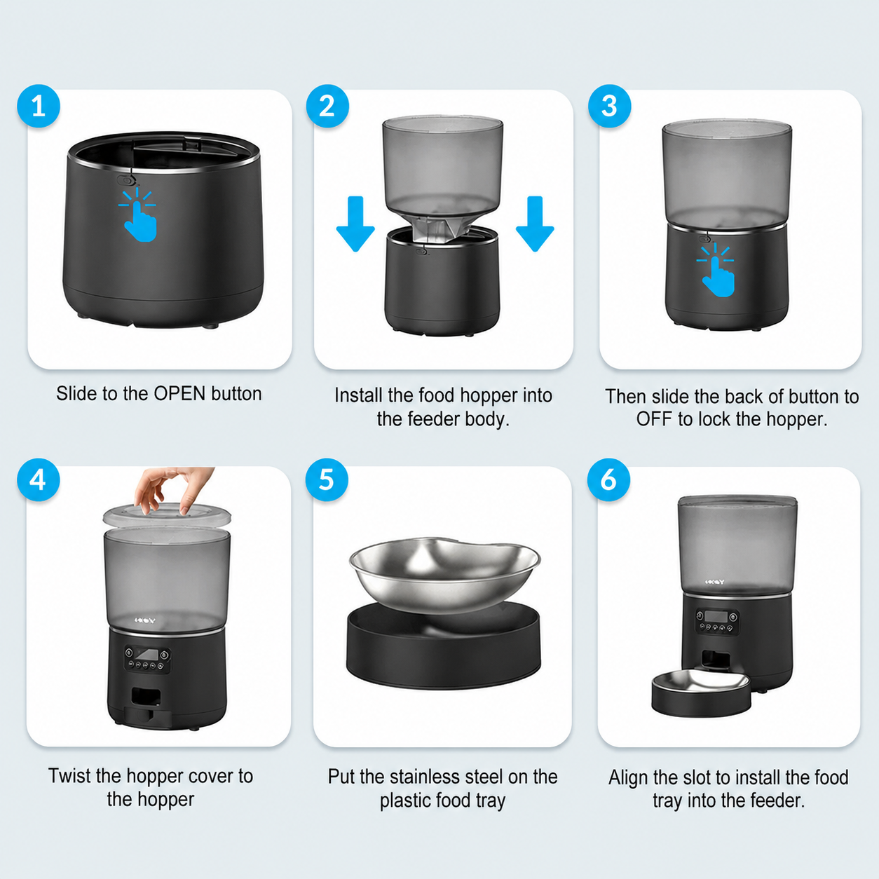 Automatic Pet Food Dispenser with Scheduled Timer and App Portion Control