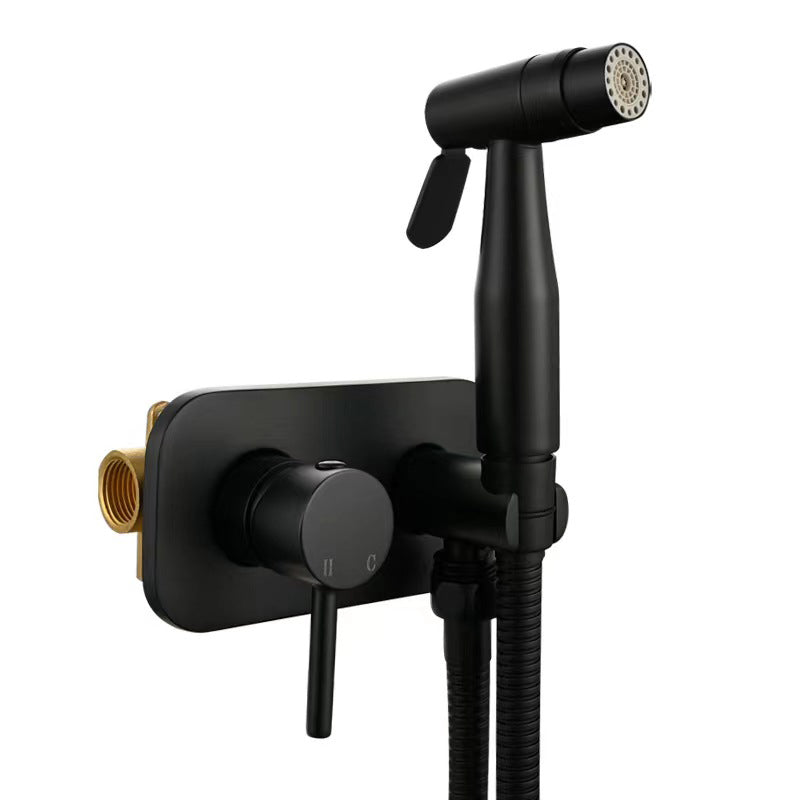 Handheld Bidet Sprayer with Hot Cold Water Control and Dual Spray Modes, Solid Brass