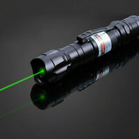 Green Laser Pointer with 2000 Meter Range and Rechargeable Battery, Aluminum Construction