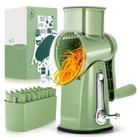 Drum Grater with 5 Stainless Steel Blades and Suction Cup Base