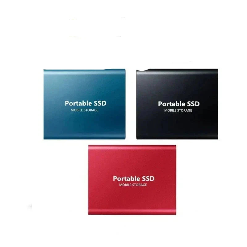 External SSD Drive with Universal Port and Cross-Platform Compatibility, Compact Slim Design