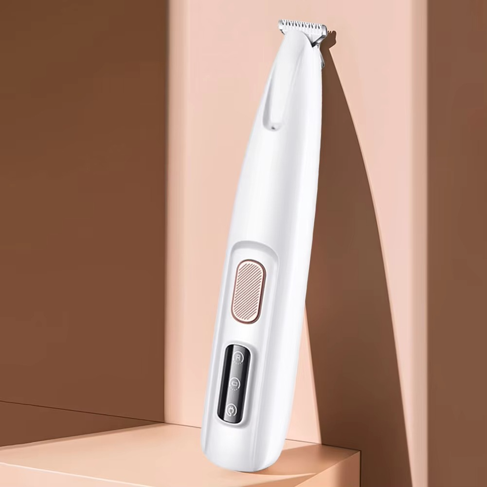 Rechargeable Pet Hair Trimmer with Low Noise Motor and 0.7 Inch Blade for Cats and Small Dogs