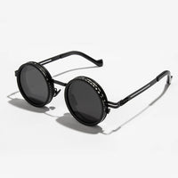 Adjustable Polarized Sunglasses with Round Frame and UV400 Protection