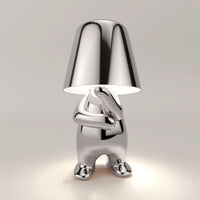 Rechargeable Metal Table Lamp with Touch Activation and Warm LED Light
