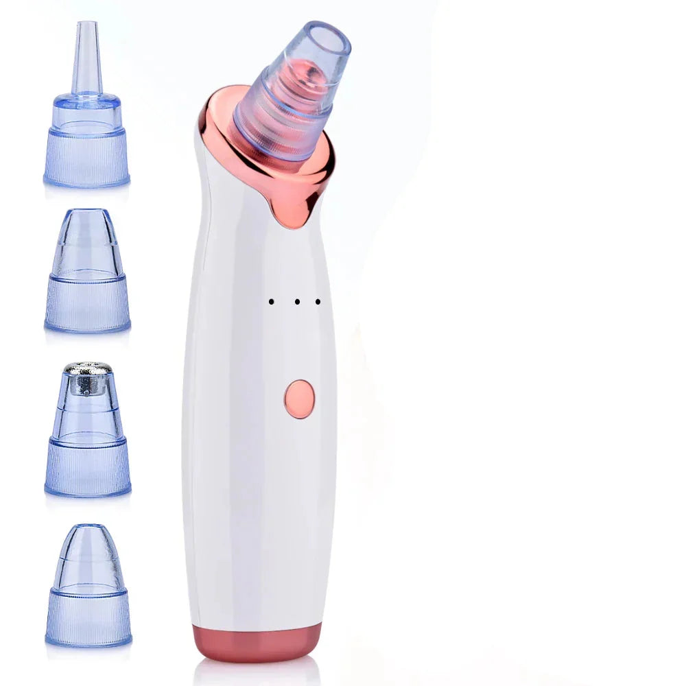 Electric Facial Pore Vacuum with Rechargeable Suction and Cleaning Tip