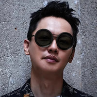 Adjustable Polarized Sunglasses with Round Frame and UV400 Protection