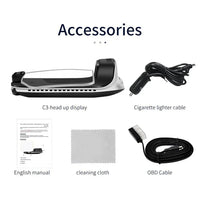 Head Up Display Projector with GPS Navigation and Speed Monitor