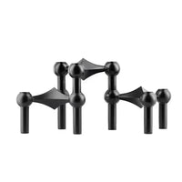 Modern Molecular Metal Candle Holder, Nordic Inspired Silver Centerpiece for Elegant Home Décor