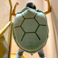 Turtle Shell Plush Pillow with Curved Support and Cotton Cover