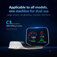 Head Up Display Projector with GPS Navigation and Speed Monitor