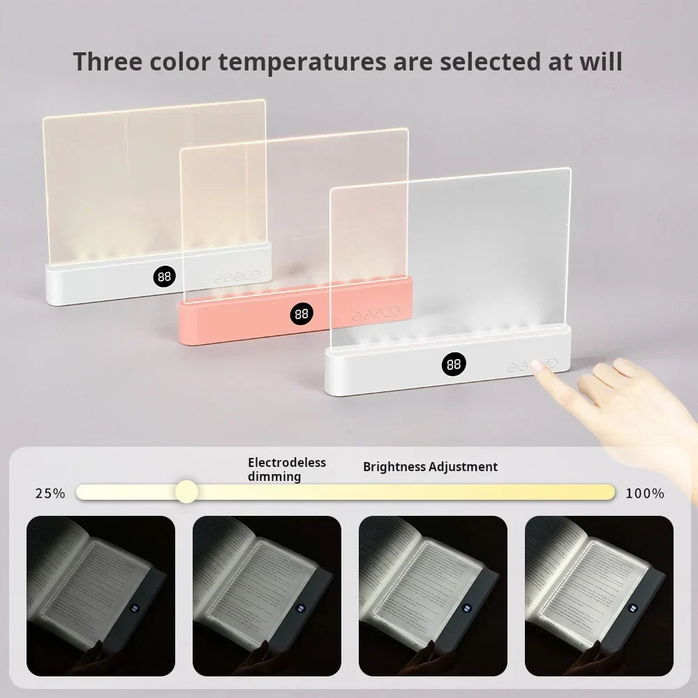 LED Book Light with Flexible Clip and Rechargeable Power