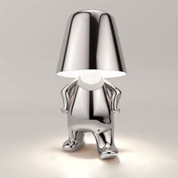 Rechargeable Metal Table Lamp with Touch Activation and Warm LED Light