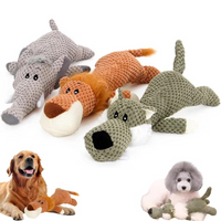 Large Breed Plush Dog Toy with Built-In Squeaker and Machine Washable Fleece