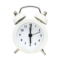 Rabbit Ear Twin Bell Alarm Clock with Low Noise Sweep and Metal Frame