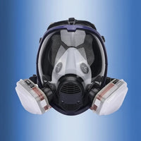 Full Face Respirator Mask with Polycarbonate Visor and Replaceable Filter Cartridges
