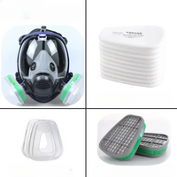 Full Face Respirator Mask with Polycarbonate Visor and Replaceable Filter Cartridges