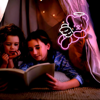 Bear Neon Light with Adjustable Dimmer and USB Power, Warm Ambient Glow
