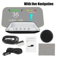 Head Up Display Projector with GPS Navigation and Speed Monitor