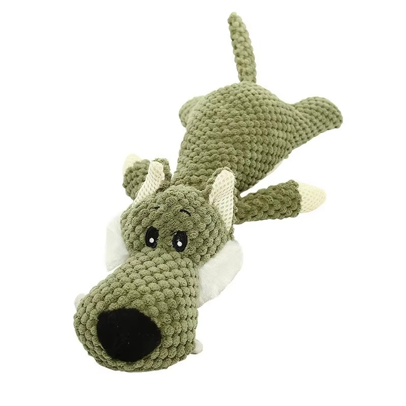 Large Breed Plush Dog Toy with Built-In Squeaker and Machine Washable Fleece