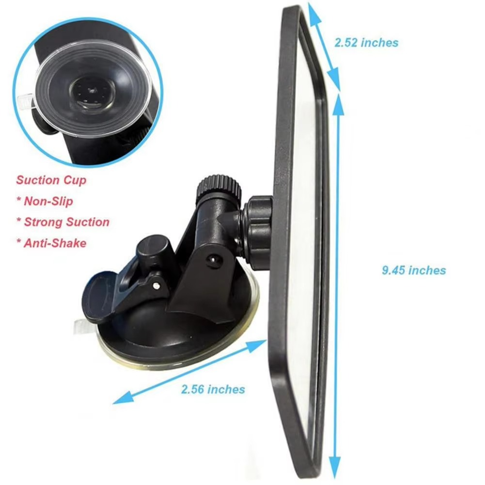 Adjustable Instructor Mirror for Driver Training with Suction Cup Mount