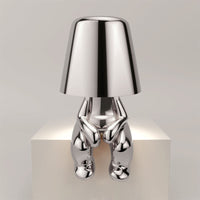 Rechargeable Metal Table Lamp with Touch Activation and Warm LED Light