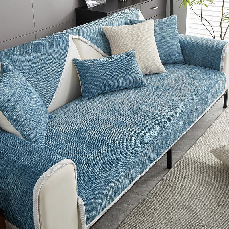 Scratch Resistant Sofa Cover with Recyclable Fabric and Machine Washable Design
