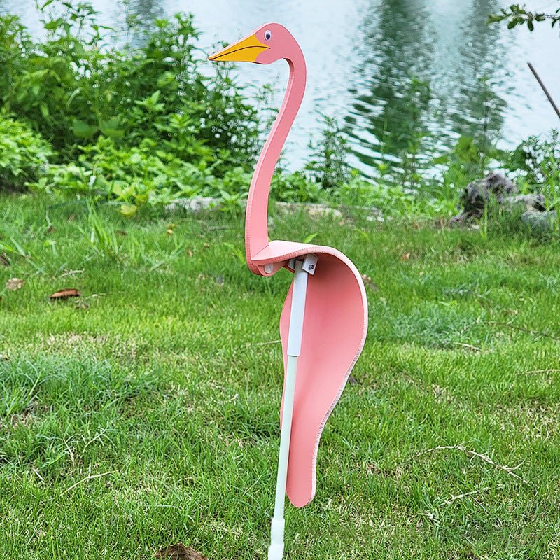 Spinning Bird Ornament with Swivel Hook and Stainless Steel Construction for Gardens