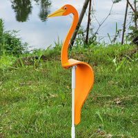 Spinning Bird Ornament with Swivel Hook and Stainless Steel Construction for Gardens