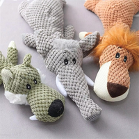 Large Breed Plush Dog Toy with Built-In Squeaker and Machine Washable Fleece