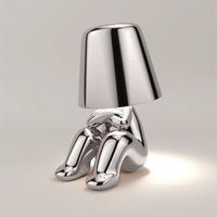 Rechargeable Metal Table Lamp with Touch Activation and Warm LED Light