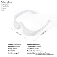 Wearable Eye Massager with Red Light and Four Massage Modes