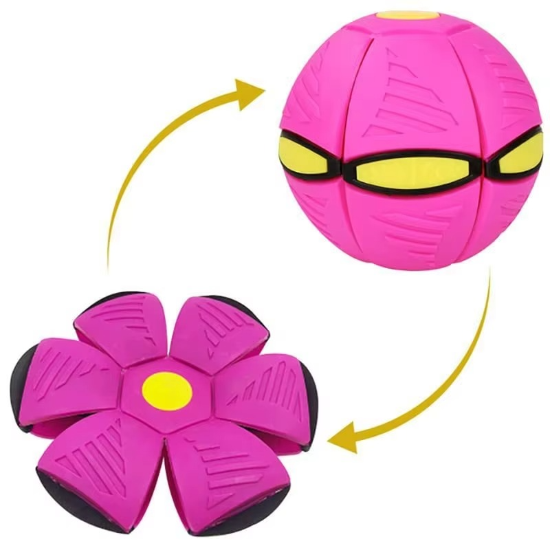 Dual Shape Flying Disc and Bouncing Ball for Kids and Pets