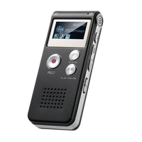 Compact Voice Activated Digital Recorder with Built-In Speaker and Headphone Jack
