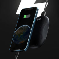 Rechargeable Hand Warmer with 3500mAh Power Bank and Digital Display, 3-Temperature Settings