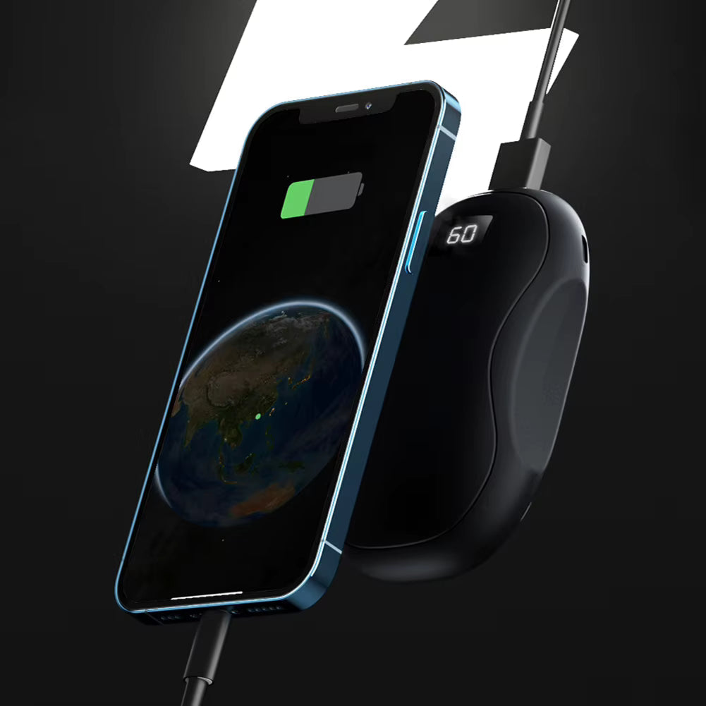 Rechargeable Hand Warmer with 3500mAh Power Bank and Digital Display, 3-Temperature Settings
