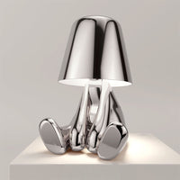 Rechargeable Metal Table Lamp with Touch Activation and Warm LED Light