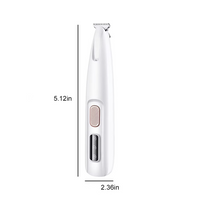 Rechargeable Pet Hair Trimmer with Low Noise Motor and 0.7 Inch Blade for Cats and Small Dogs