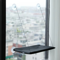 Cat Window Hammock with Suction Cups and Plush Fabric Bed, 24x12 Inches