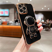 Phone Case with Foldable Astronaut Kickstand and Adjustable Viewing Angles