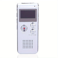 Compact Voice Activated Digital Recorder with Built-In Speaker and Headphone Jack