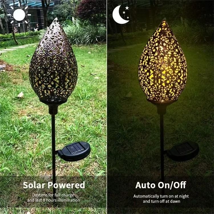 Solar Water Drop Pathway Light with Automatic Sensor for Outdoor Decor